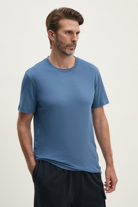 Бавовняна футболка Calvin Klein Jeans бавовна блакитний J30J326159