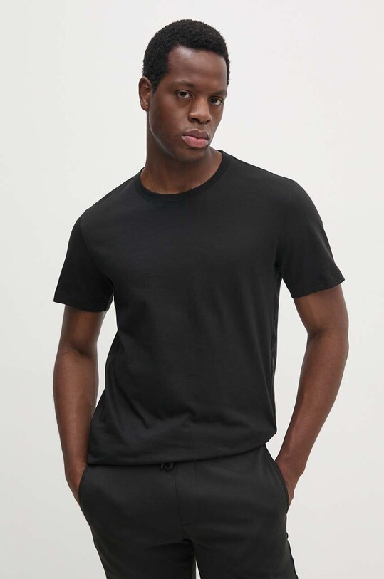 Памучна тениска Calvin Klein Jeans черен J30J326159