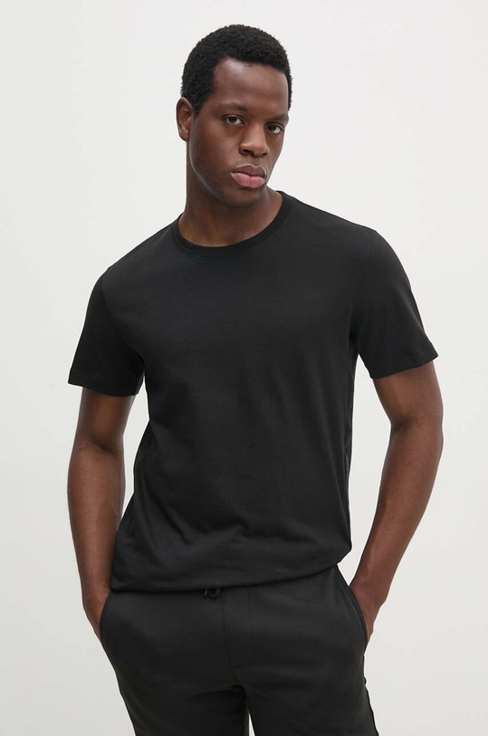 Памучна тениска Calvin Klein Jeans черен J30J326159