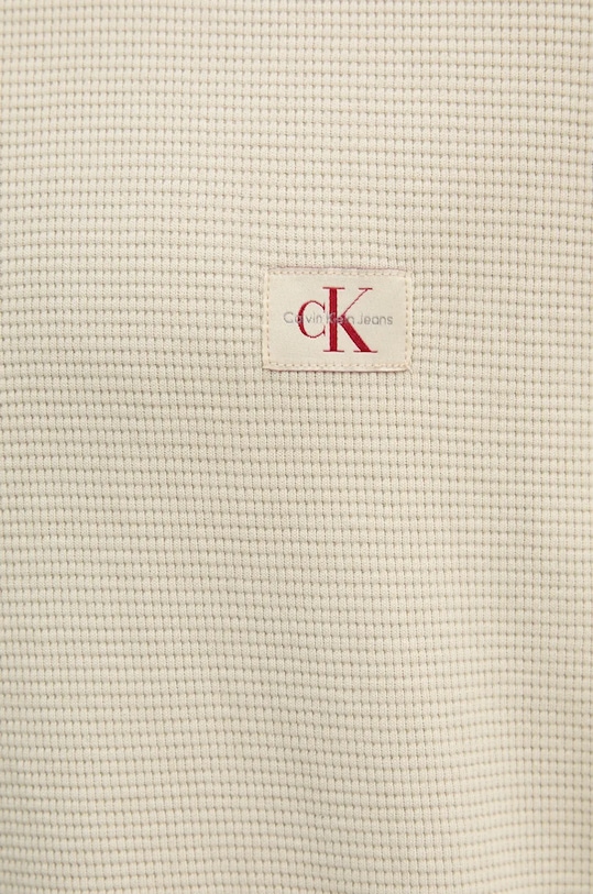 Bavlněné tričko Calvin Klein Jeans J30J326457 béžová