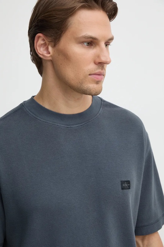 Bavlněné tričko Calvin Klein Jeans šedá J30J326457