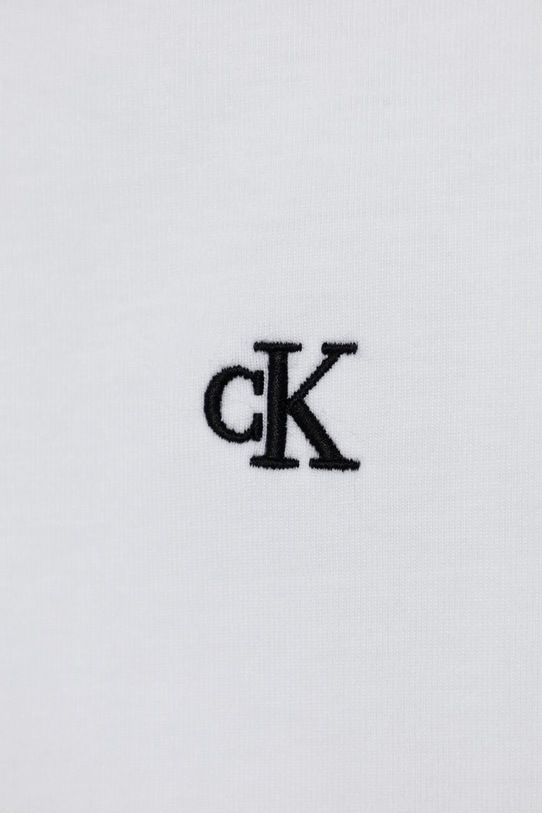 Oblečení Bavlněné tričko Calvin Klein Jeans J30J326458 bílá