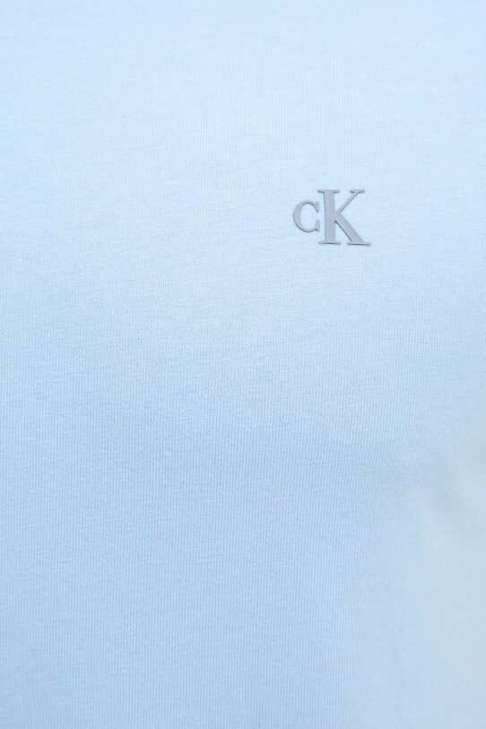 Bavlněné tričko Calvin Klein Jeans J30J326683 modrá