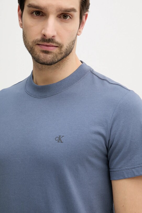Bavlnené tričko Calvin Klein Jeans modrá J30J326683
