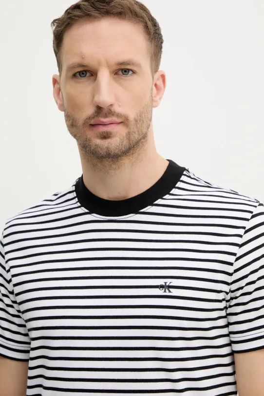 Bavlněné tričko Calvin Klein Jeans černá J30J326683