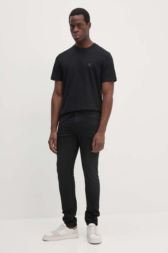 Calvin Klein Jeans tricou din bumbac J30J326683 negru SS25