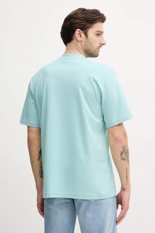 Îmbrăcăminte Calvin Klein Jeans tricou din bumbac J30J326857 turcoaz