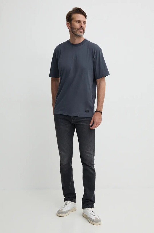 Bavlněné tričko Calvin Klein Jeans J30J326857 šedá SS25