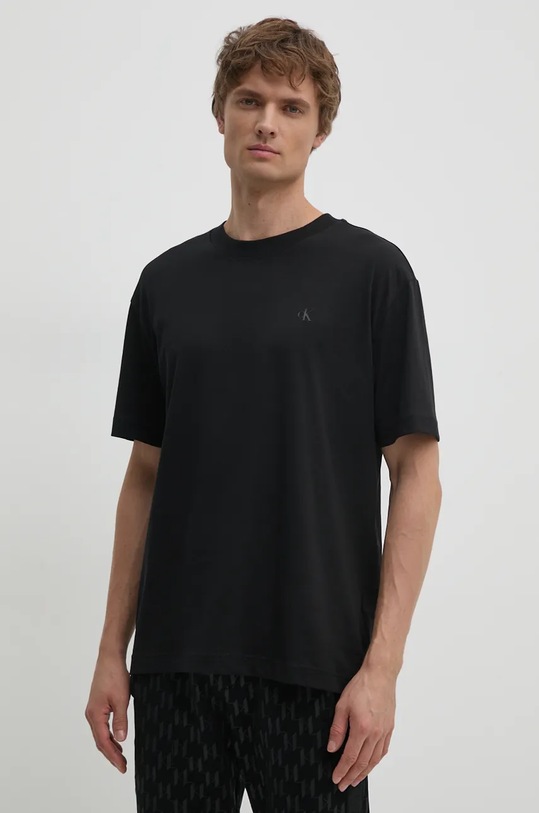 Oblečení Bavlněné tričko Calvin Klein Jeans J30J326860 černá