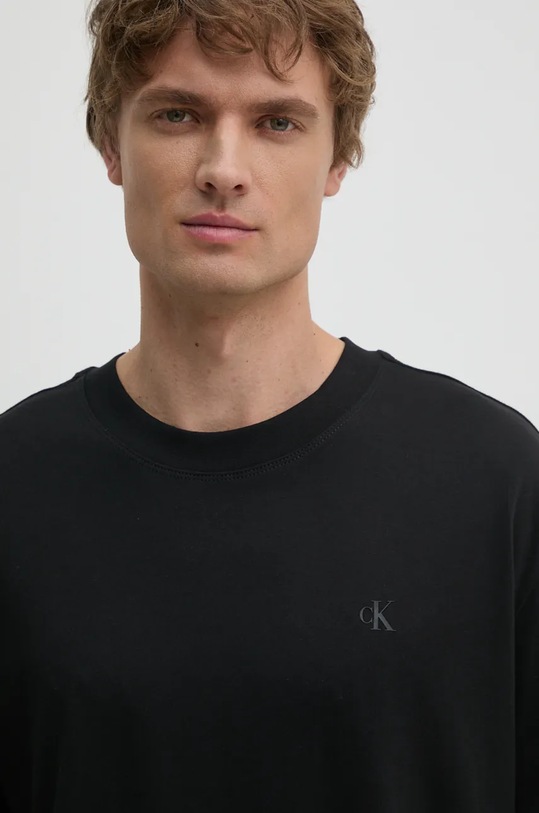 Bavlněné tričko Calvin Klein Jeans černá J30J326860