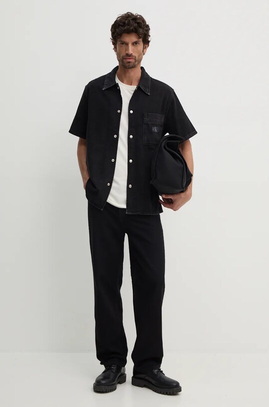 Дрехи Памучна тениска Calvin Klein Jeans J30J326866 бежов