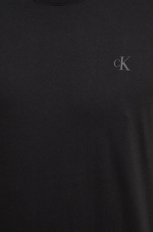 Памучна тениска Calvin Klein Jeans черен J30J326866