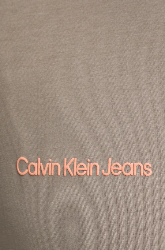 Bavlněné tričko Calvin Klein Jeans J30J326867 béžová