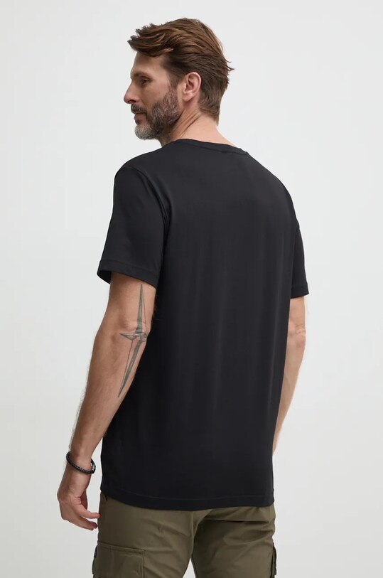 Хлопковая футболка Calvin Klein Jeans J30J326867 чёрный AW24