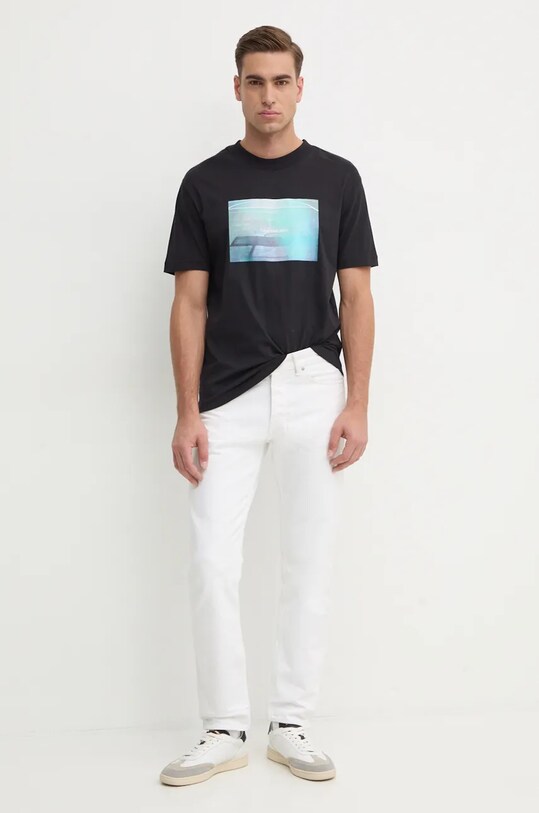 Calvin Klein Jeans tricou din bumbac J30J326869 negru AW24