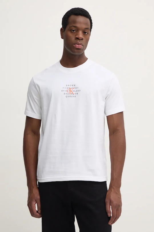 Bavlněné tričko Calvin Klein Jeans J30J326871 bílá NC24
