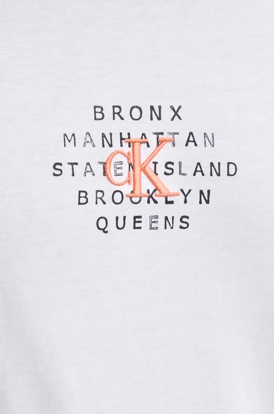 Bavlněné tričko Calvin Klein Jeans bílá J30J326871