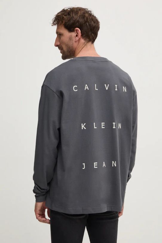 Odzież Calvin Klein Jeans t-shirt bawełniany J30J327317 szary