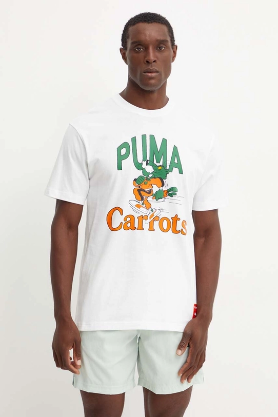 Хлопковая футболка Puma PUMA X CARROTS Graphic Tee хлопок белый 627443