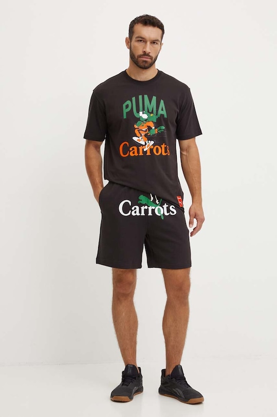 Бавовняна футболка Puma PUMA X CARROTS Graphic Tee 627443 чорний AW24