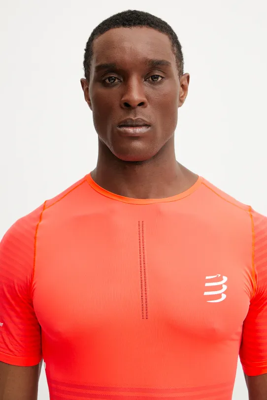 Bežecké tričko Compressport Pro Racing červená ATSM361