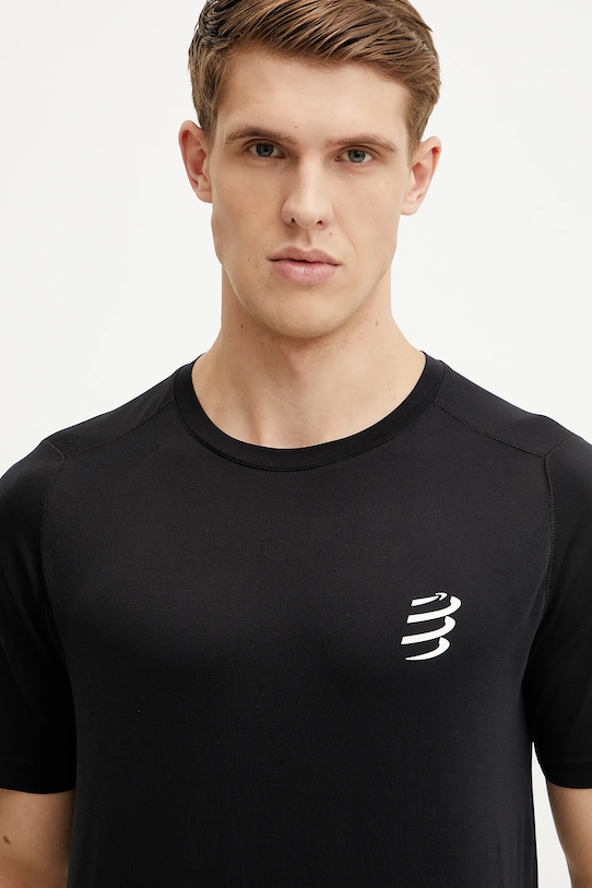 Compressport tricou de alergare Performance negru ATSM492