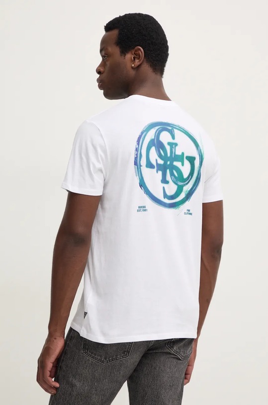 Odzież Guess t-shirt bawełniany M4BI05.K9RM1 biały