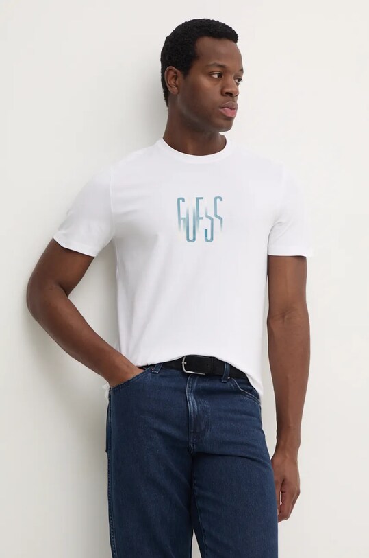 Guess t-shirt sovrastampa bianco M4BI33.J1314