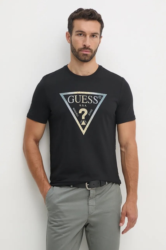 Футболка Guess regular чорний M4BI35.J1314