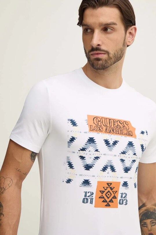 Guess tricou alb M4BI41.J1314