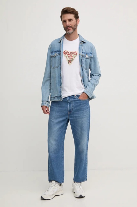 Guess t-shirt bawełniany M4BI44.I3Z14 biały AW24