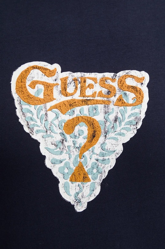 Guess t-shirt bawełniany M4BI44.I3Z14 granatowy