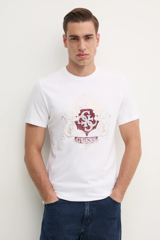 Guess t-shirt regular biały M4BI49.KCHA1