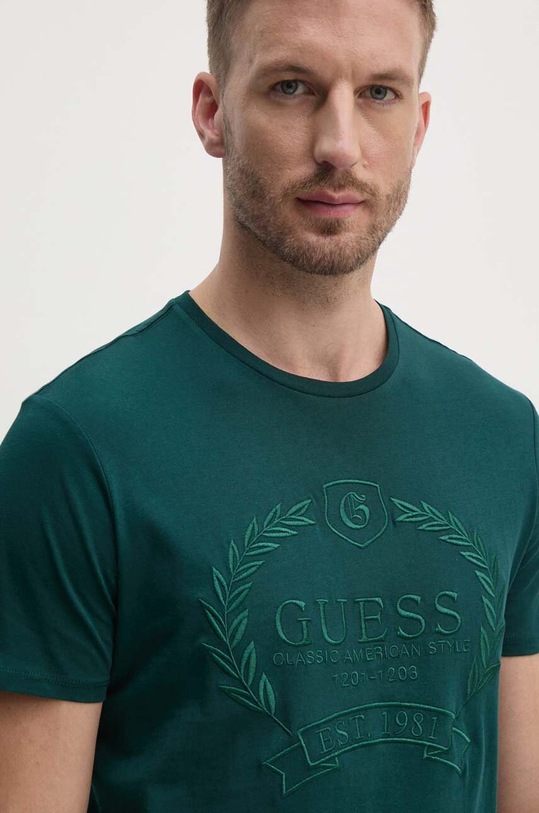 Bavlněné tričko Guess zelená M4BI65.K9RM1