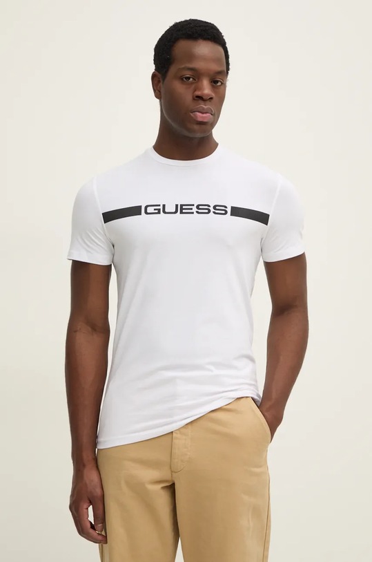 Guess t-shirt JOE z elastanem biały U4BM01.K6YW1