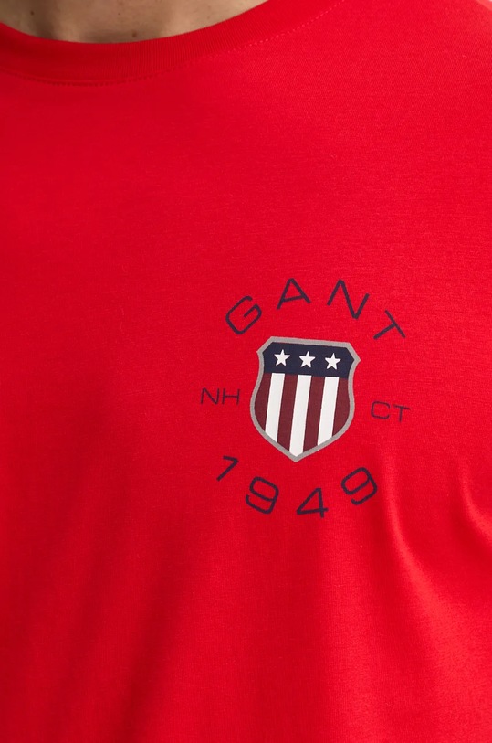 Bavlněné tričko Gant 2003269 červená