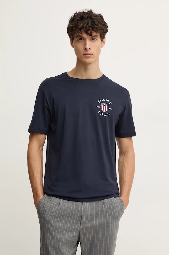 Oblečení Bavlněné tričko Gant 2003269 námořnická modř