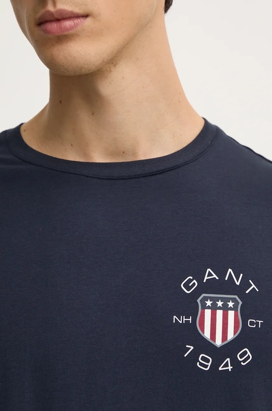 Bavlněné tričko Gant námořnická modř 2003269