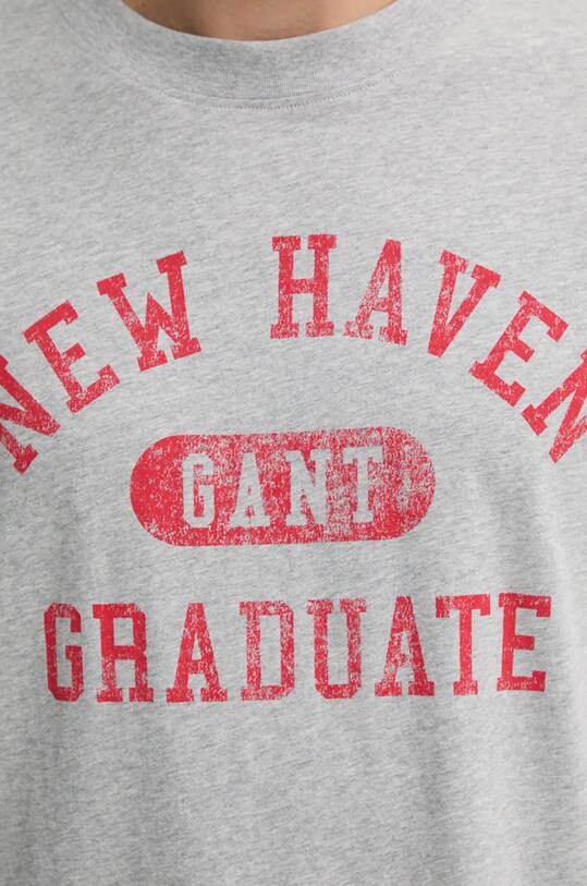 Бавовняна футболка Gant 2033036 сірий