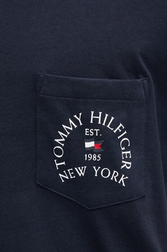 Бавовняна футболка Tommy Hilfiger MW0MW36481 темно-синій