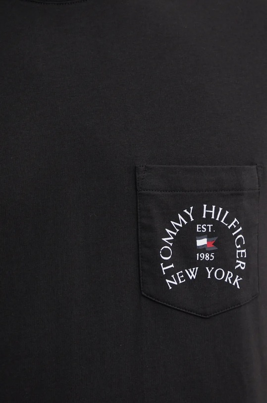 Памучна тениска Tommy Hilfiger MW0MW36481 черен