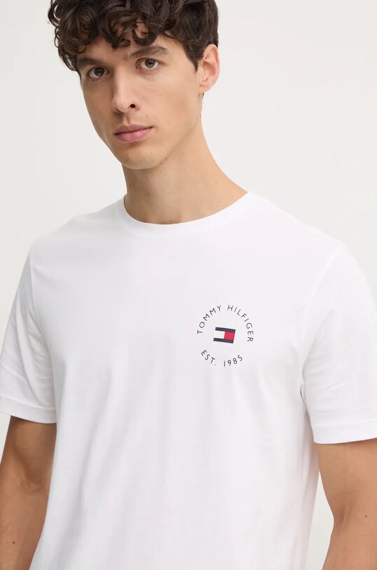 Pamučna majica Tommy Hilfiger bijela MW0MW36482