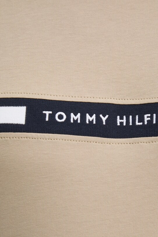 Хлопковая футболка Tommy Hilfiger MW0MW36498 бежевый