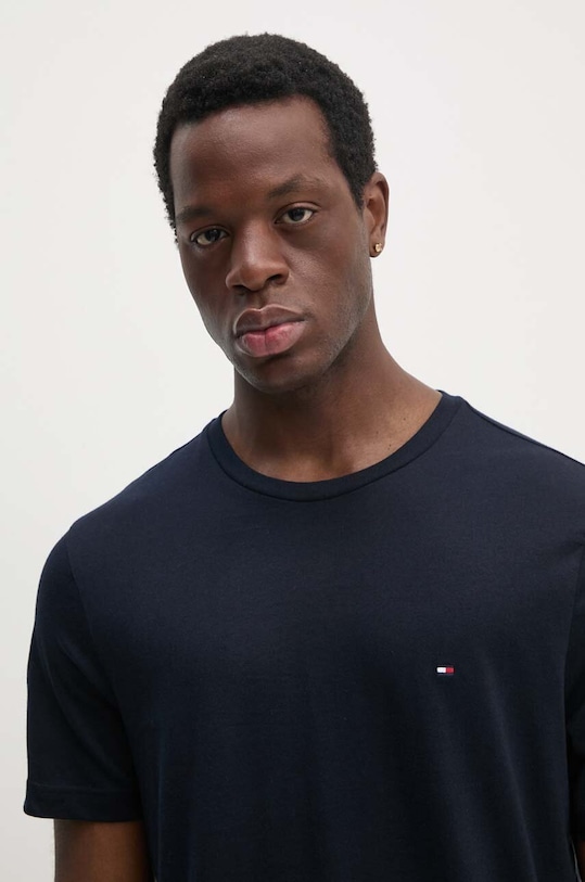 Bavlnené tričko Tommy Hilfiger relaxed tmavomodrá MW0MW37267