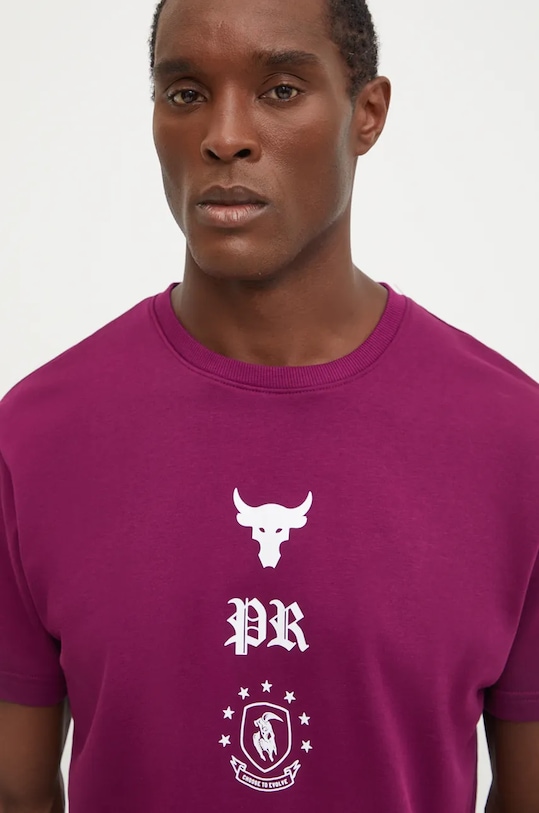 Under Armour t-shirt treningowy Project Rock nadruk fioletowy 1386880