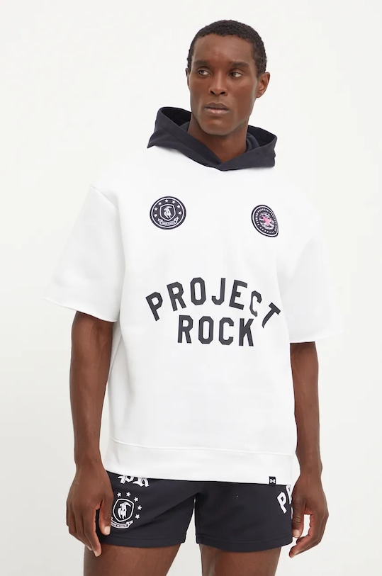 Under Armour bluza Project Rock z kapturem biały 1386886