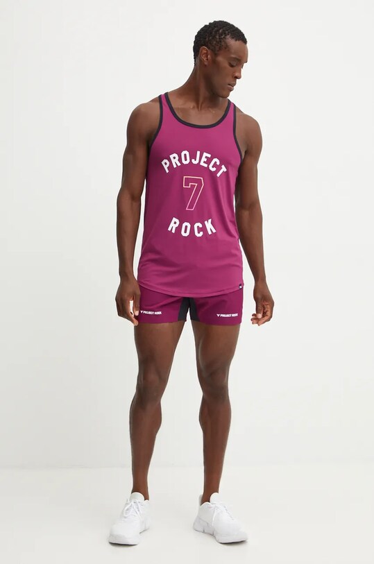 Under Armour t-shirt treningowy Project Rock 1386888 fioletowy AW24