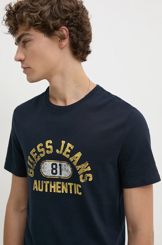 Бавовняна футболка Guess Jeans темно-синій M4BI74.K8HM0