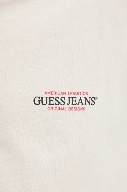 Бавовняна футболка Guess Jeans M4BI75.K8FQ4 бежевий