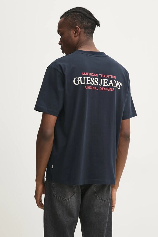 Одежда Хлопковая футболка Guess Jeans M4BI75.K8FQ4 тёмно-синий